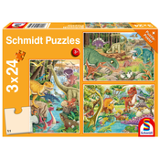 Schmidt - Puzzle Zabava s dinosaurima - 40 - 99 dijelova