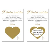 Personal Poročna kartica presenečenja/praskanka - Golden love Barva: Zlati