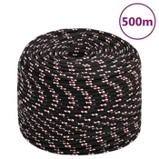 Vidaxl Delovna vrv črna 10 mm 500 m polipropilen