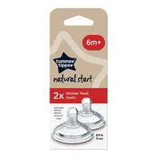 Tommee Tippee Natural Start Anti-Colic Teat cucelj za stekleničko Thick Feed 6m+ 2 kos