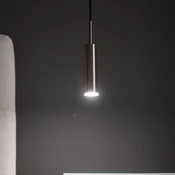 Schöner Wohnen Stina LED viseča svetilka 1-light nikelj - Dnevna soba/jedilnica - Sodobni - nikelj, črna - Kovina