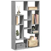 Regal za knjige siva boja hrasta 72x20x120,5 cm konstruirano drvo