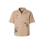 Abercrombie & Fitch Srajca svetlo rjava/rumena/zelena/rdeča