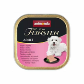 Animonda ANIMONDA Vom Feinsten odrasla hrana za pse, puran in šunka, mokra hrana v skodelici, 150 g, brez sladkorja in brez konzervansov