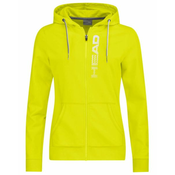 Ženski sportski pulover Head Club Greta Hoodie FZ W - yellow