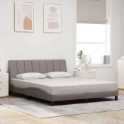 Okvir za krevet bez madraca Hanko smedesivi 160x200 cm od tkanine