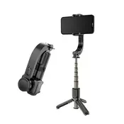 Selfie stick Techsuit L08Mini z odstranljivim brezžičnim daljincem, stabilnim stojalom in 360° vrtljivo glavo, 70cm - črn