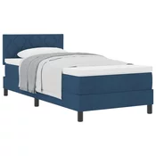 Vidaxl Vzmetnica z vzmetnico modra 100x200 cm Tkanina