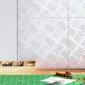 vidaXL Aluminijaste checker plošče 4 kosa Protizdrsno 30x30 cm