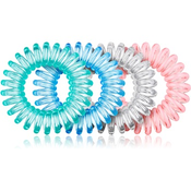 BrushArt Hair Rings transparentna elastika za lase Clear Mix 4 kos