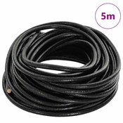 Kožni konop Crna O5 mm x 5 m Koža