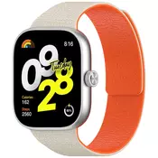 Silikonski pas Techsuit za uro Xiaomi Smart Band 8 Pro/9 Pro/Redmi Watch 4/Redmi Watch 5 - starlight orange