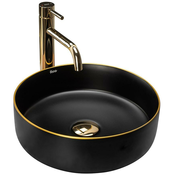 Rea Sami Black Matt/Gold Edge umivalnik za pult