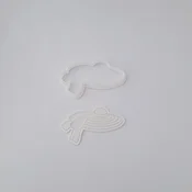 KREATIVNI SLATKIŠI Modla za kolace i ukrase Šešir, 8 cm, Bela