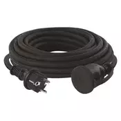 Zunanji podaljšek 10 m/1 vtičnica/črni/guma-neopren/250 V/2,5 mm2