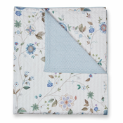 Pip Studio Posteljno pregrinjalo FLORES BAILANDO 220 x 260 cm, bela, bombaž perkal, Moooi