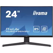 IIYAMA 24 ETE/ IPS-panel/ 1920x1080/ 13cm Height Adj. Stand/ Pivot/ 1ms (MPRT)/ 250 cd/m2/ Speakers/ HDMI/ DisplayPort/ USB-HUB (23/8 VIS)