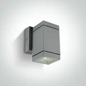 ZIDNA SVJETILJKA 1xGU10/35W/230V/IP54 SIVA