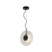 Zambelis LED viseča svetilka 23073, prozorna, steklo, O 28 cm, 3.000 K - Dnevna soba/jedilnica - črna, prozorna