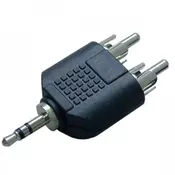 Elit+ audio konektor 3.5 stereo utikac-2xrca utikaci ( EL76781 )