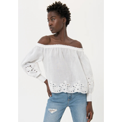 FRACOMINA Bluza Off Shoulder - Bež - L