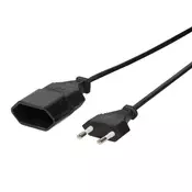 Podaljševalni kabel za napajalni kabel LogiLink CP124 Euro CEE 7/16, črne barve, 3 m