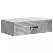vidaXL Stenska stranska miza Betonsko siva 59 x 34,5 x 17 cm