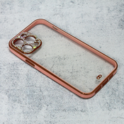 Ovitek Diamond Cirkon Camera za Apple iPhone 13 Pro Max, Teracell, roza