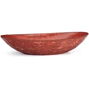 Casa Padrino luxury washbasin bowl red/white 60.9 x 29.7 x H. 11.9 cm - Handmade concrete washbasin - Luxury bathroom accessories