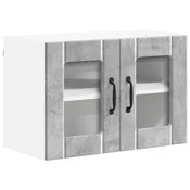 Vidaxl Stenski stekleni omarica LUCCA Betonsko siva 60 x 31 x 40 cm