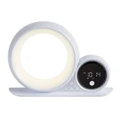 Rabalux Stona lampa Wakeway, Budilnik, Sat-alarm, Bluetooth zvucnik, RGB, LED, 5W, Bela