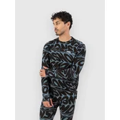 Mons Royale Cascade Merino Base Layer Top signal lost goblin blue