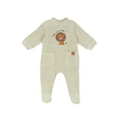Chicco Pajac/bodi kremna/temno bež/rjava/konjak