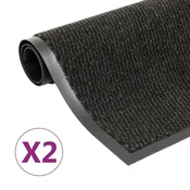 Vidaxl Protiprašni predpražniki 2 x pravokotni taftani 80x120 cm črni