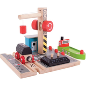 Bigjigs Rail Bigjigs železniški premogovniški dok z žerjavom