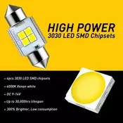 AUXITO LED festoon 31mm sijalice 6000K 8W CANBUS SJ-U4-31MM-W2