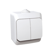 SCHNEIDER ELECTRIC Dupli jednopolni prekidac Cedar Plus 16AX beli