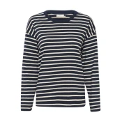 Kaffe Majica Winny  marine / bela
