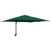 Vidaxl Vrtni dežnik Zelena 248,5 x 247,5 x 160 cm Poliester in jeklo