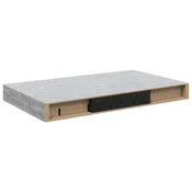Vidaxl Stenska polica betonsko siva 40x23,5x3,8 cm MDF