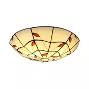 Brilagi - Tiffany vitražna plafonska lampa FOLIA 2xE27/60W/230V precnik 40 cm
