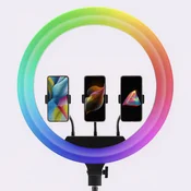 Ring Light MJ56 – 56 cm (22”) RGB LED sa stativom i 3 držaca za telefone