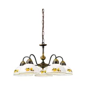 Kolarz 731.85.126 - Lestenec na verigi NONNA 5xE27/75W/230V limone