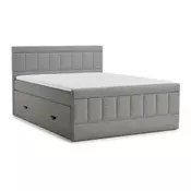 Siva boxspring postelja s prostorom za shranjevanje 160x200 cm Caya – Maison de Reve