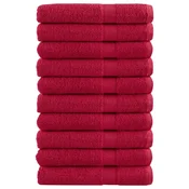 Vidaxl Premium brisače SOLUND 10 kos rdeča 100x200 cm 600 g/m2