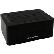 LC POWER Prikljucna stanica USB Type-C 3.1 2x 2,5/3,5 SATA HDDs/SSDs | LC-DOCK-C