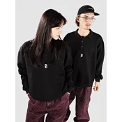 Poetic Collective Heavy Sweat Long Sleeve Polo black