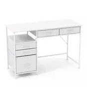 Northix Pisalna miza 120x50 cm 5 predalov polica 45 kg kovina