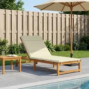 vidaXL Blazina za ležalnik GEMERT 100% poliester Krem 200 x 70 x 3 cm