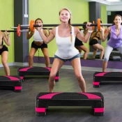 Aerobni steper, steper za vadbo z nastavljivo višino in 3 nivoji, nosilnost 250 kg